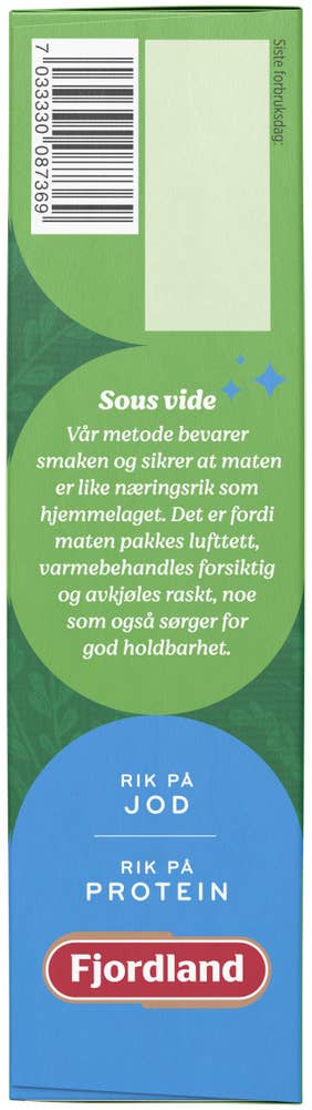 Fjordland Torsk Med purreløksaus, gulrøtter og poteter