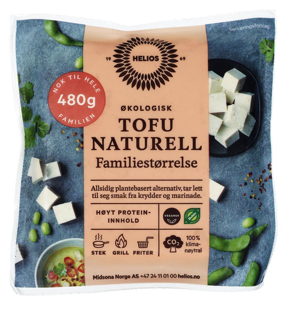 Helios Tofu naturell Økologisk, familiestørrelse