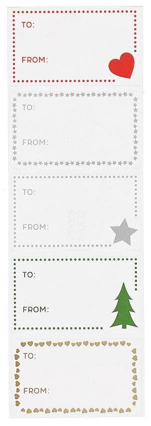 Clas Ohlson Juleetiketter på rull