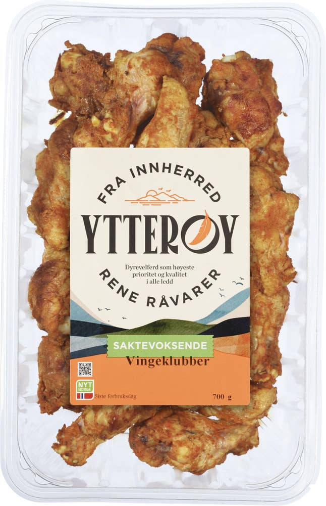 Ytterøy Grillede vingeklubber Saktevoksende kylling