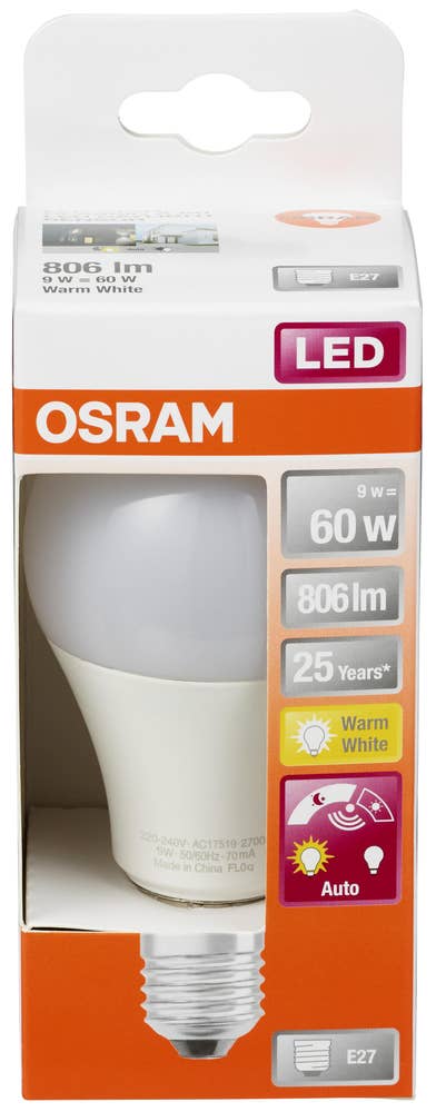 Osram Led Cl A 60 Matt E27 Dagslyssensor