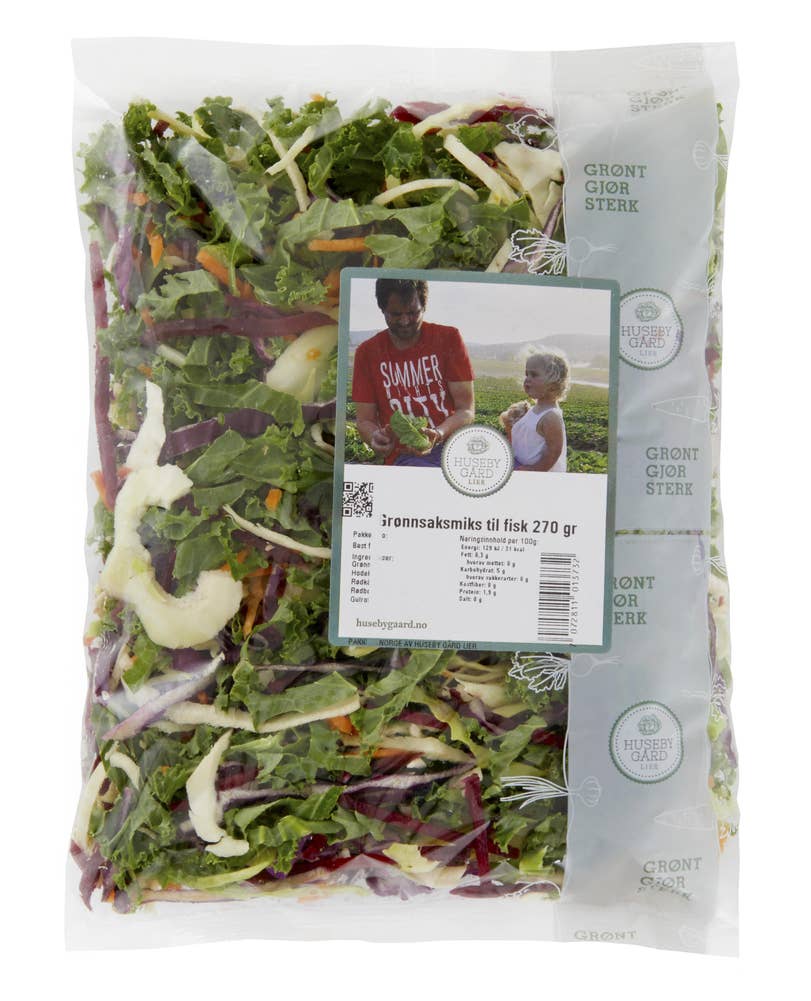 Huseby Gaard KUTTA grov miks Grønnkål, hodekål, rødkål, rødbete og gulrot