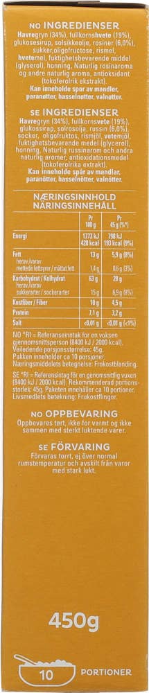 Quaker Cruesli Solfrokost Granola