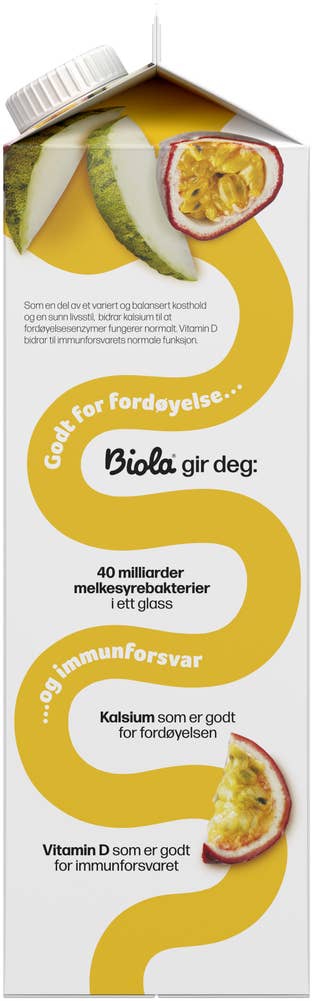 TINE Biola® yoghurtdrikk melon & pasjonsfrukt Laktosefri
