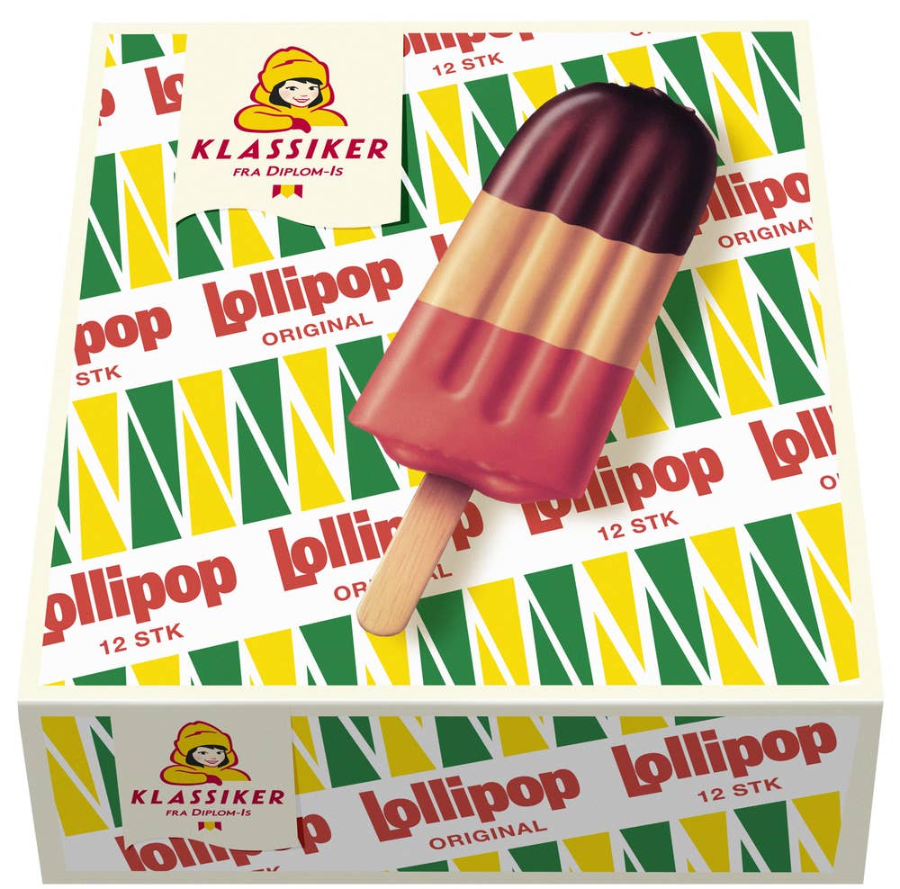 Diplom-is Lollipop ispinne 12 stk