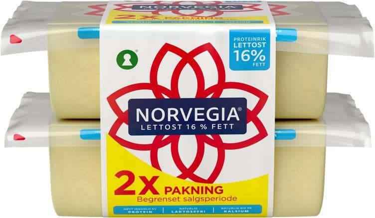 TINE Norvegia Lett 16% 2-pk Partivare