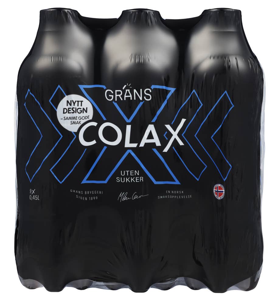 Grans Cola X Uten Sukker 9 x 0,45L