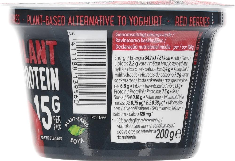 Alpro High protein red berries