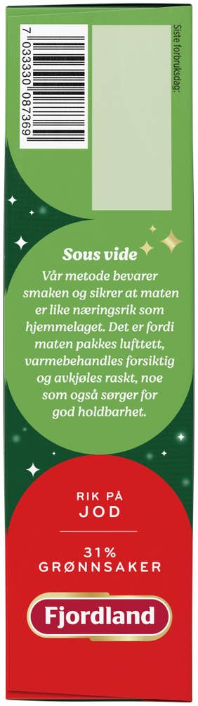 Fjordland Torsk Med purreløksaus, gulrøtter og poteter