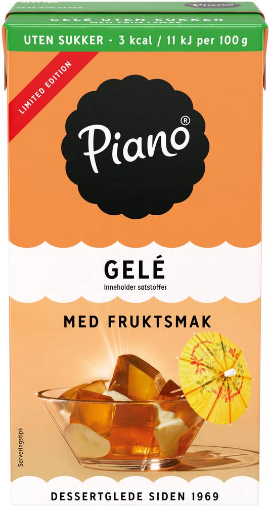 TINE Piano gelé med fruktsmak Uten sukker