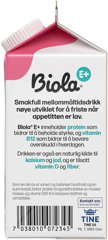 TINE E+ Biola bringebær