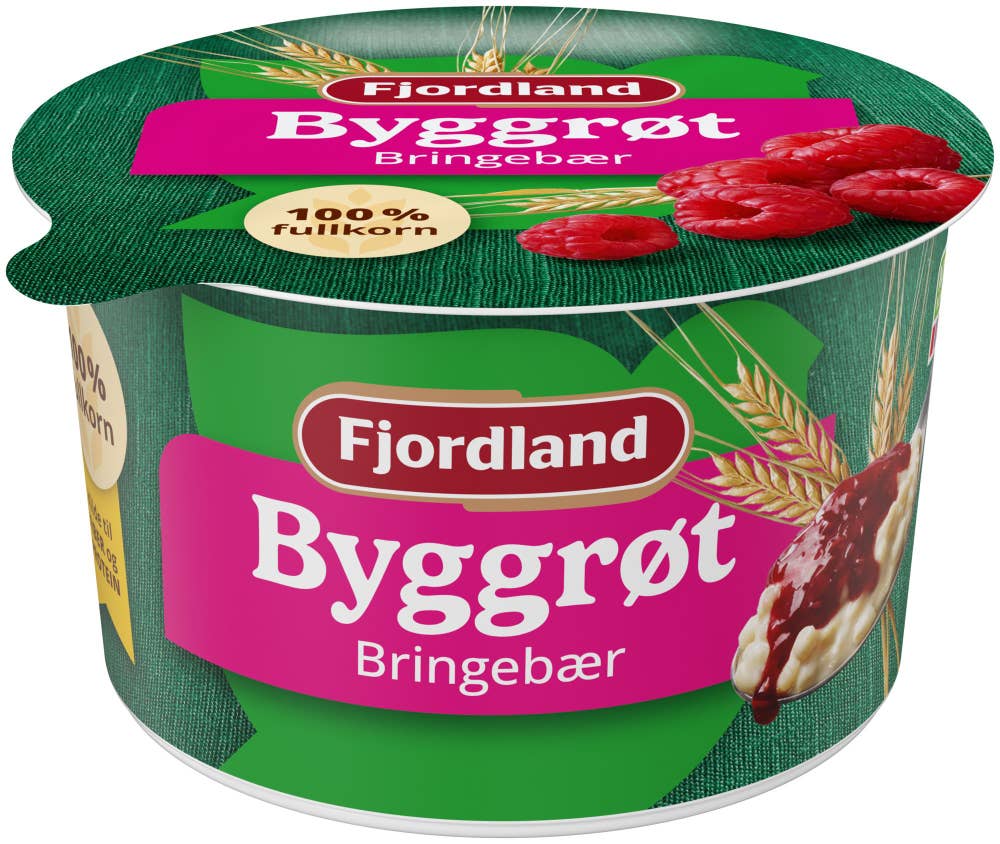 Fjordland Byggrynslunsj Med bringebær