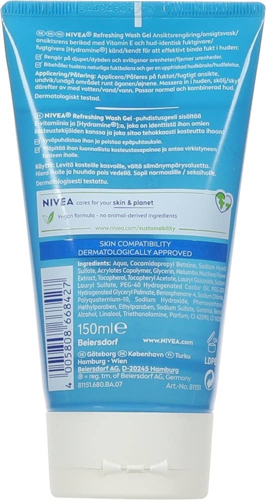 Nivea Refreshing Wash Gel Normal hud
