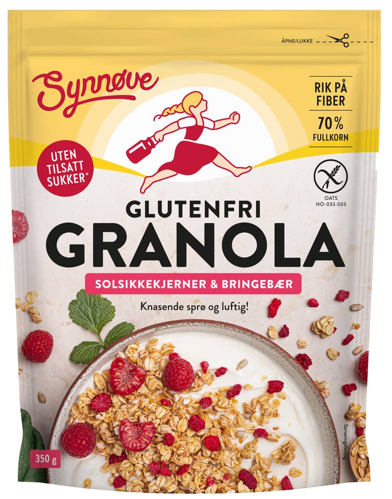 Synnøve Finden Glutenfri Granola Bringebær