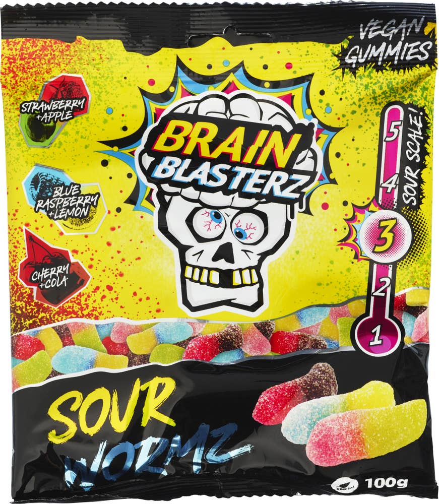 Brain Blasterz Sour Wormz