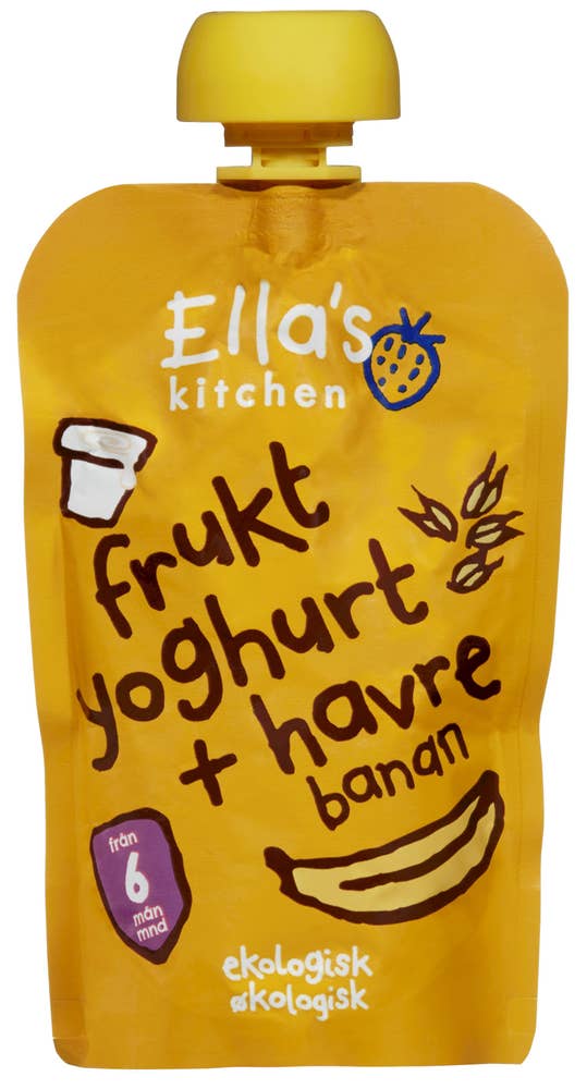 Ella's Kitchen Fruktyoghurt havre og banan Fra 6 mnd