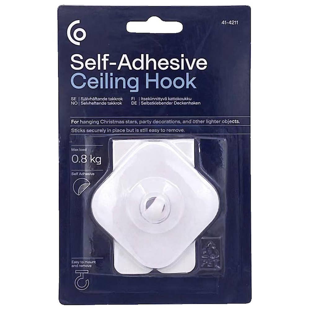 Clas Ohlson Selvheftende Takkrok Max 0,8kg