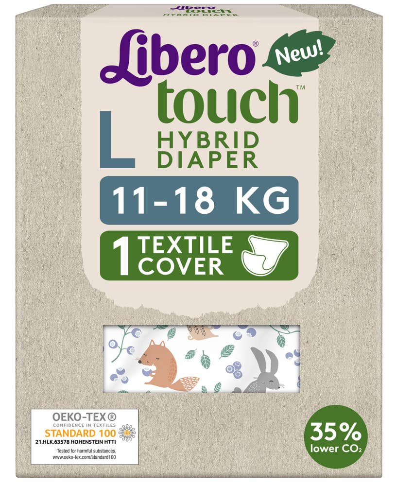 Libero Touch Hybrid ytterdel Assortert mønster, Str. Large, 11-18 kg