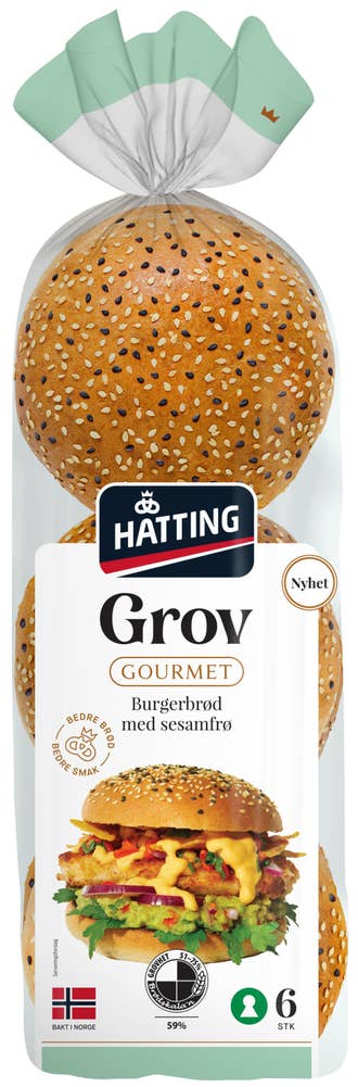 Hatting Grove hamburgerbrød 6stk