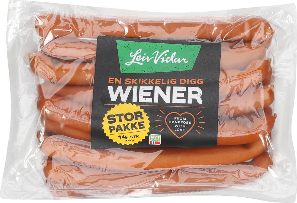 Leiv Vidar Wienerpølser 14 stk