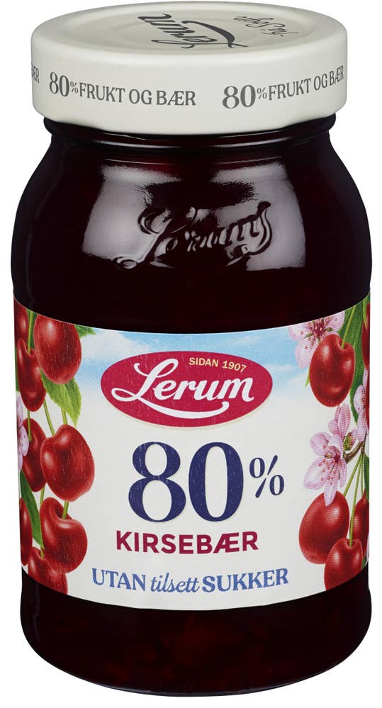 Lerum Kirsebærsyltetøy Uten tilsatt sukker
