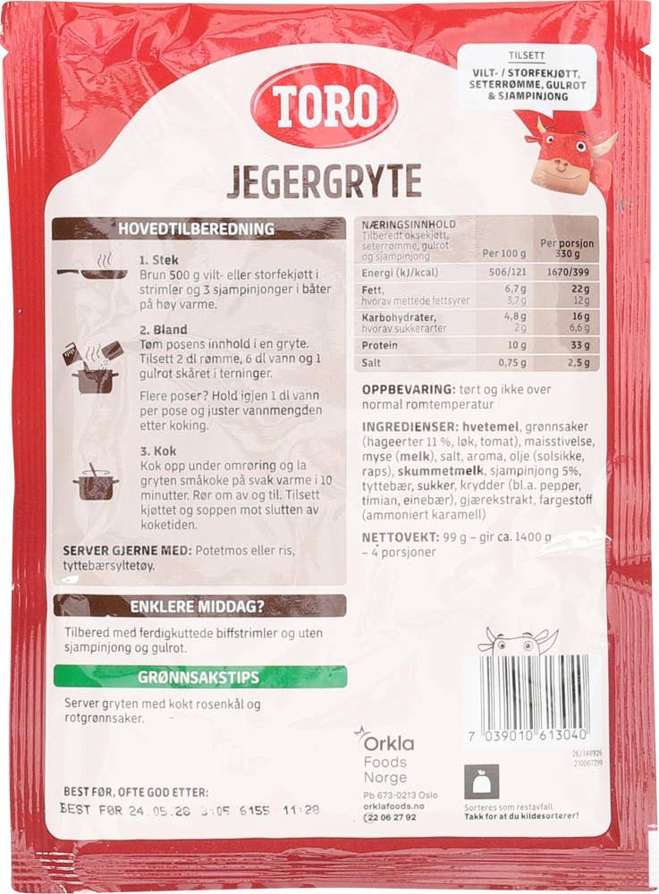 Toro Jegergryte