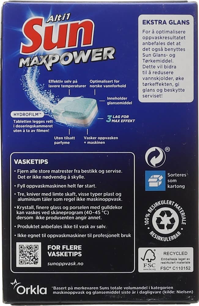 Sun Maxpower Alt i 1 25 tab.