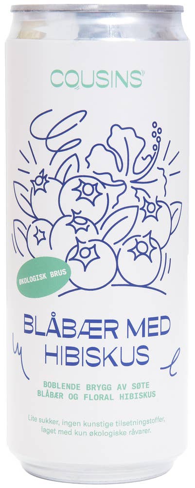 Økologisk limonade med blåbær med hibiskus 330 ml