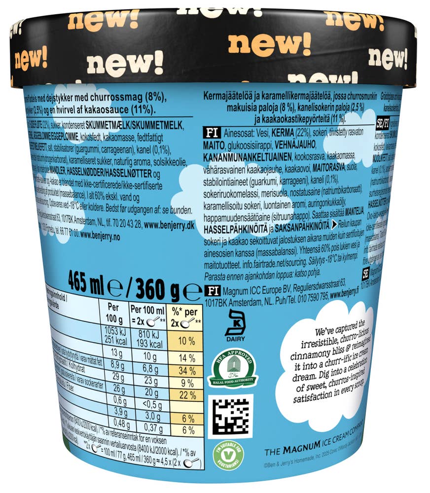 Ben & Jerry's Churrifically churros-y