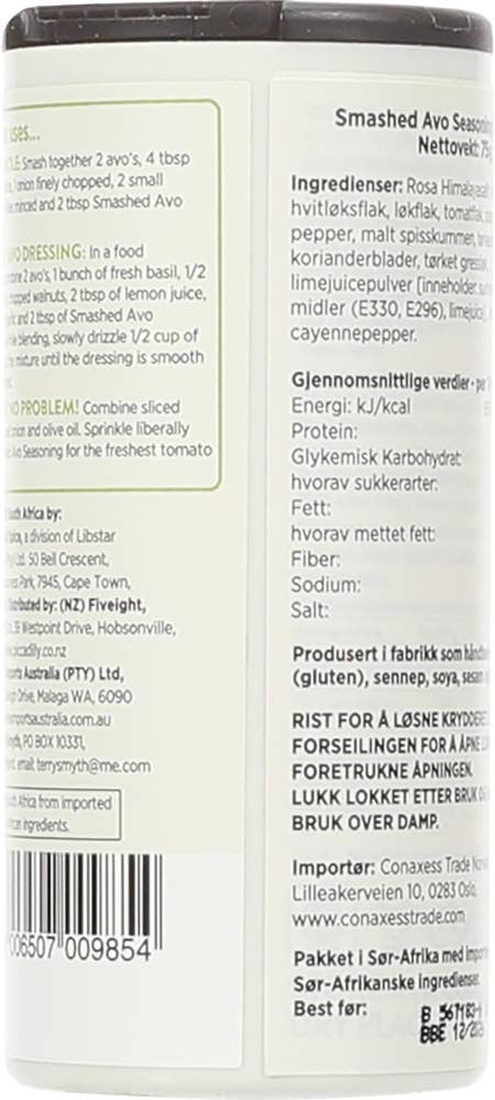 Cape Herb&Spice Smashed Avo Seasoning Shaker