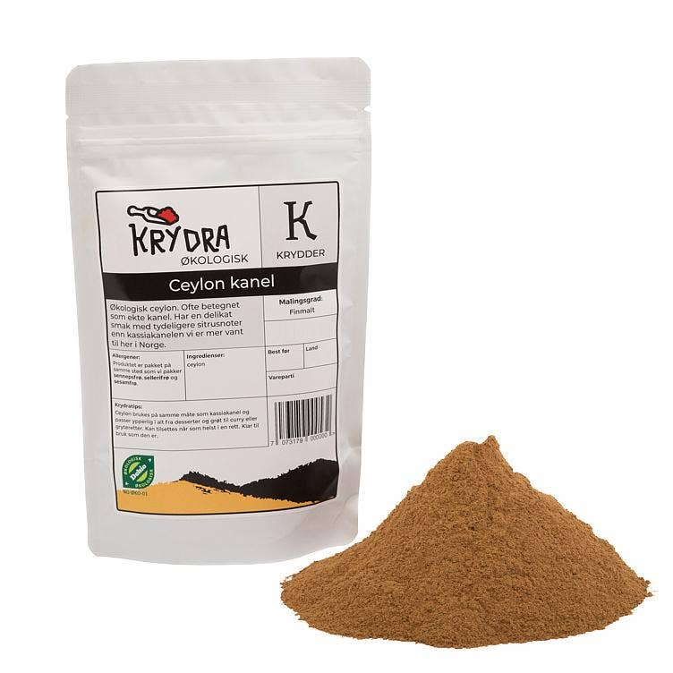 Krydra Ceylon Kanel finmalt Økologisk