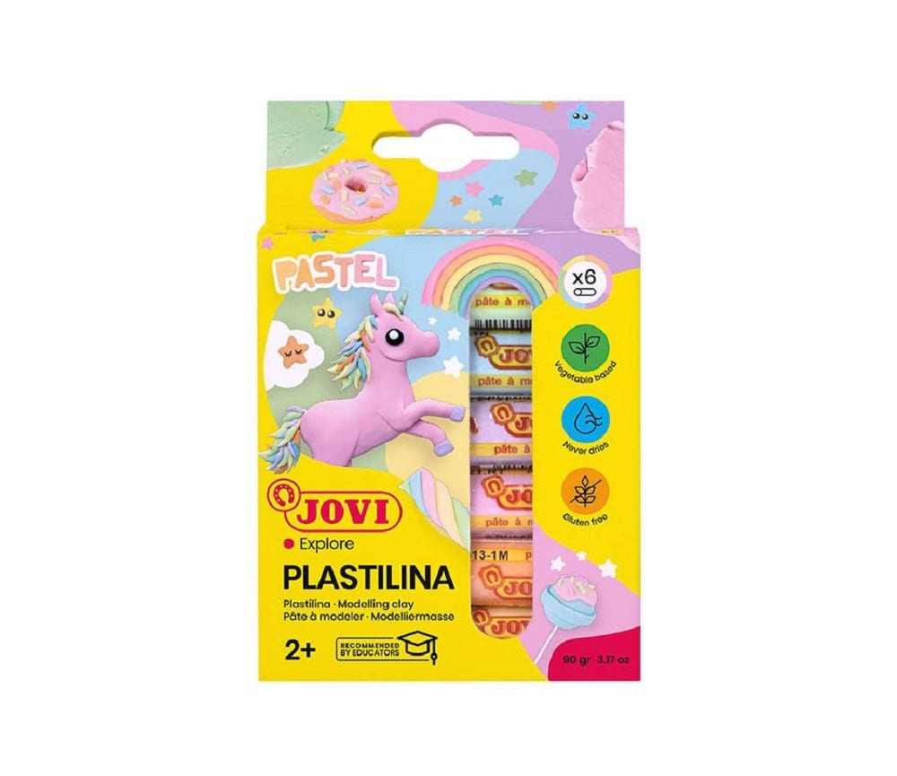 Sprell Plastelina i seks pastellfarger
