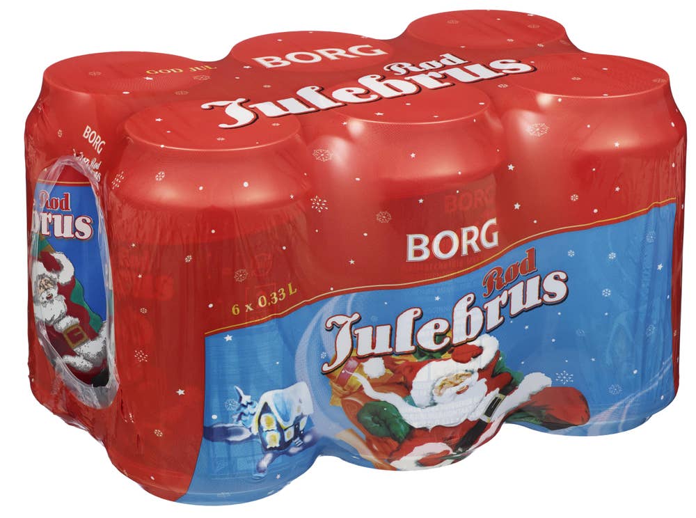 Borg Rød julebrus 6 x 0,33 l