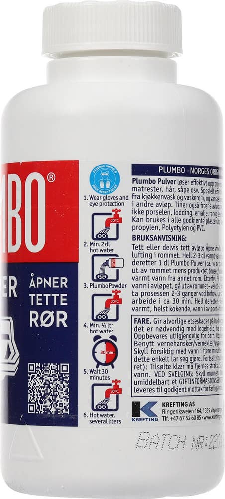 Plumbo Avløpsåpner Pulver