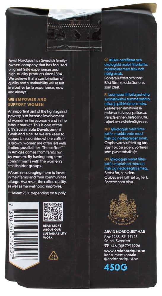 ARVID NORDQUIST Fairtrade Selection Amigas Filtermalt kaffe