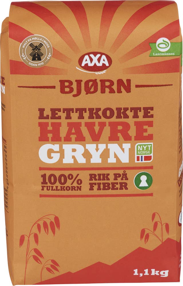 Axa Bjørn Lettkokte Havregryn