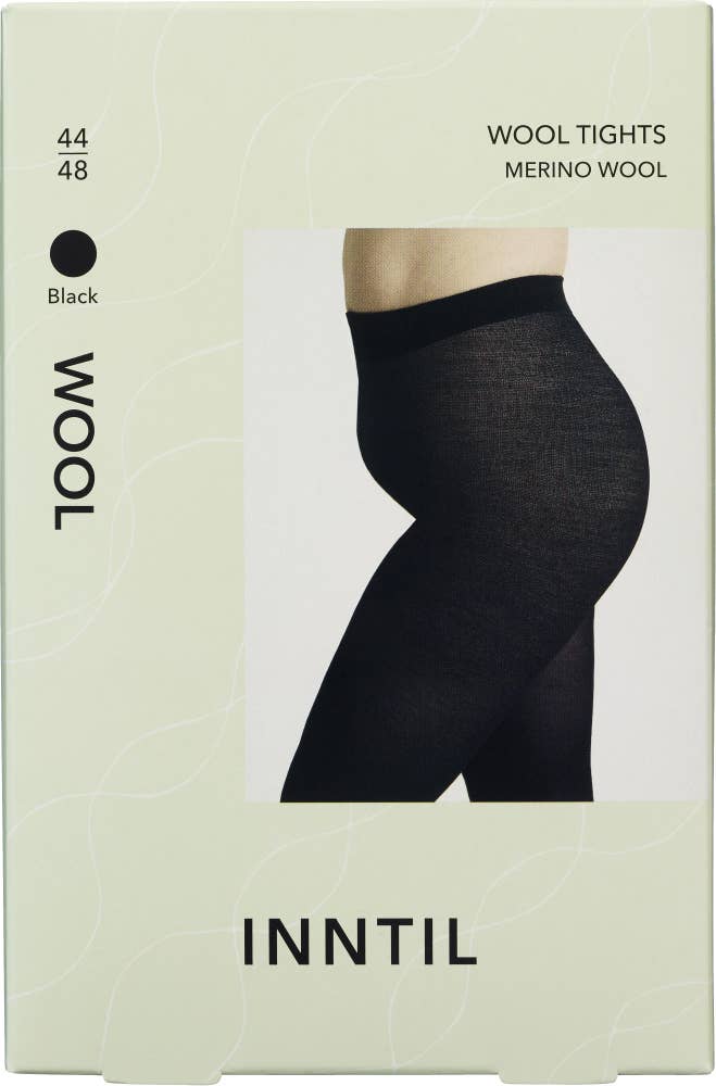 Inntil Ullstrømpebukse Sort, str 44-48