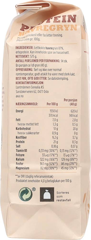 AXA Havregryn protein