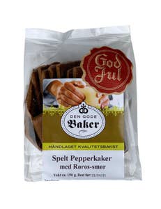 Den Gode Baker Økologiske Spelt Pepperkaker Bakt med rørossmør
