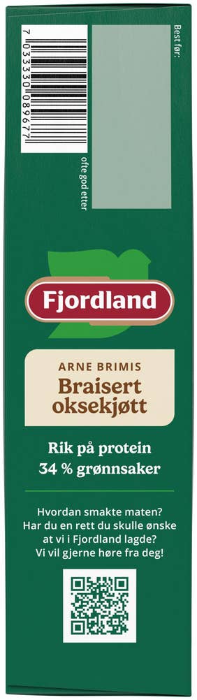 Fjordland Brimis braisert oksekjøtt