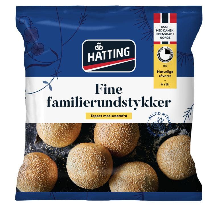 Hatting Fine Familierundstykker 6 stk