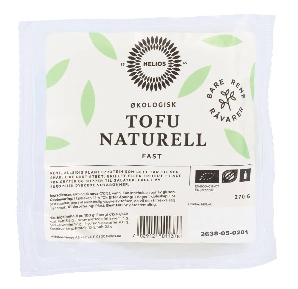 Helios Tofu naturell Økologisk