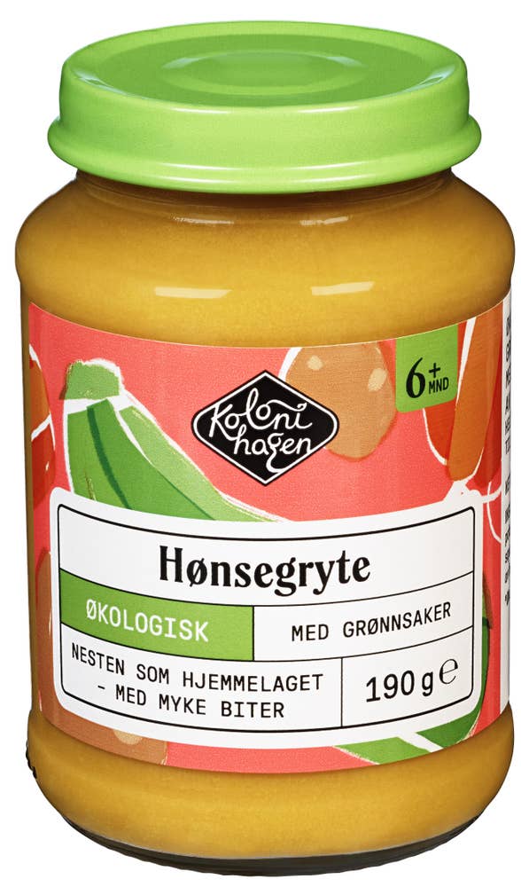 Kolonihagen Hønsegryte med grønnsaker Fra 6 mnd