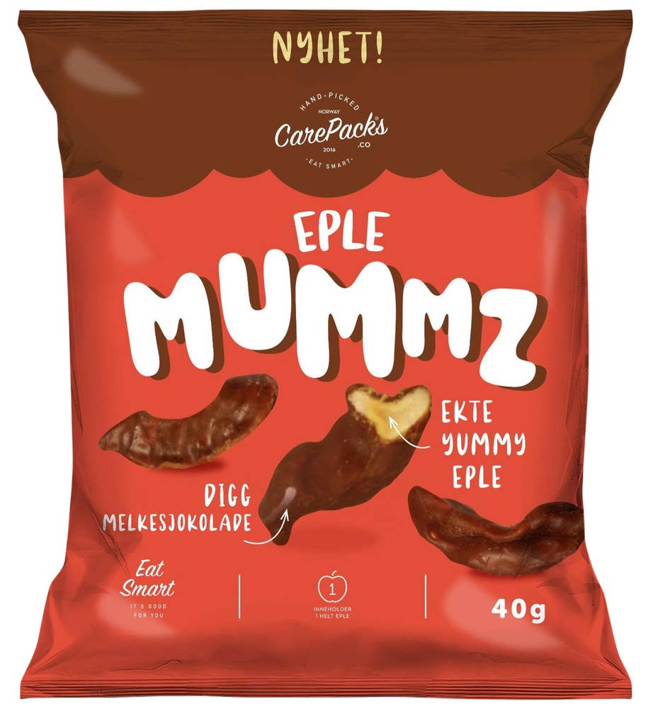 Carepacks Eplemums melkesjokolade