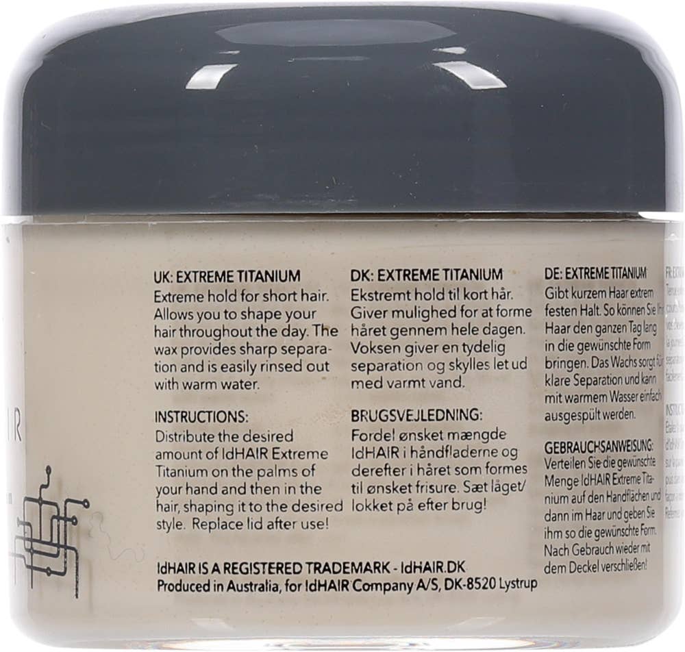 IdHAIR Extreme titanium hårvoks