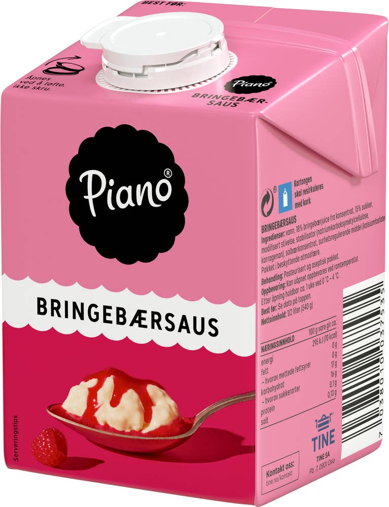 TINE Piano Bringebærsaus