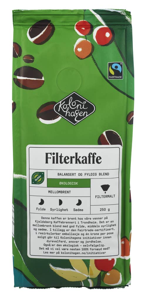 Kolonihagen Økologisk filtermalt kaffe