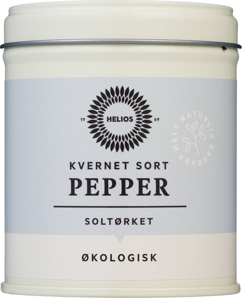 Helios Økologisk sort pepper Kvernet