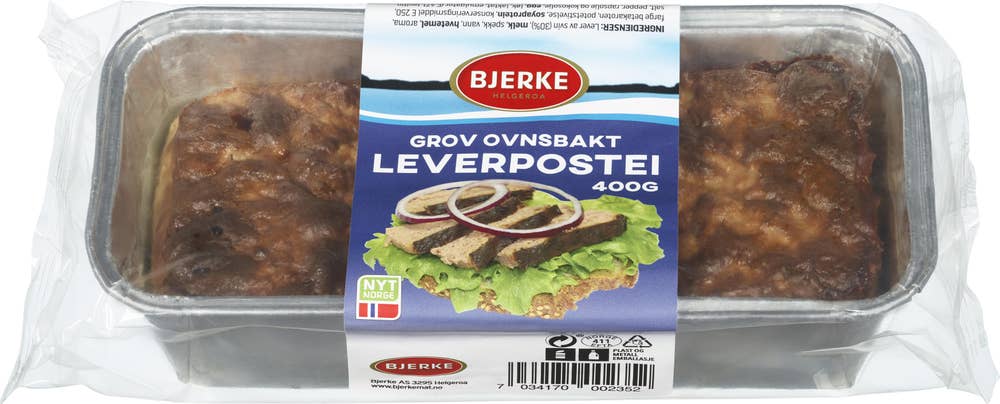 Bjerke Spekemat Grov ovnsbakt leverpostei