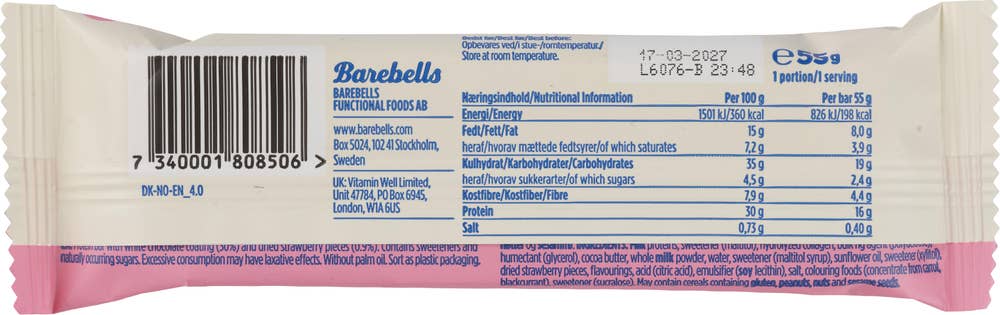 Barebells Strawberry Sundae